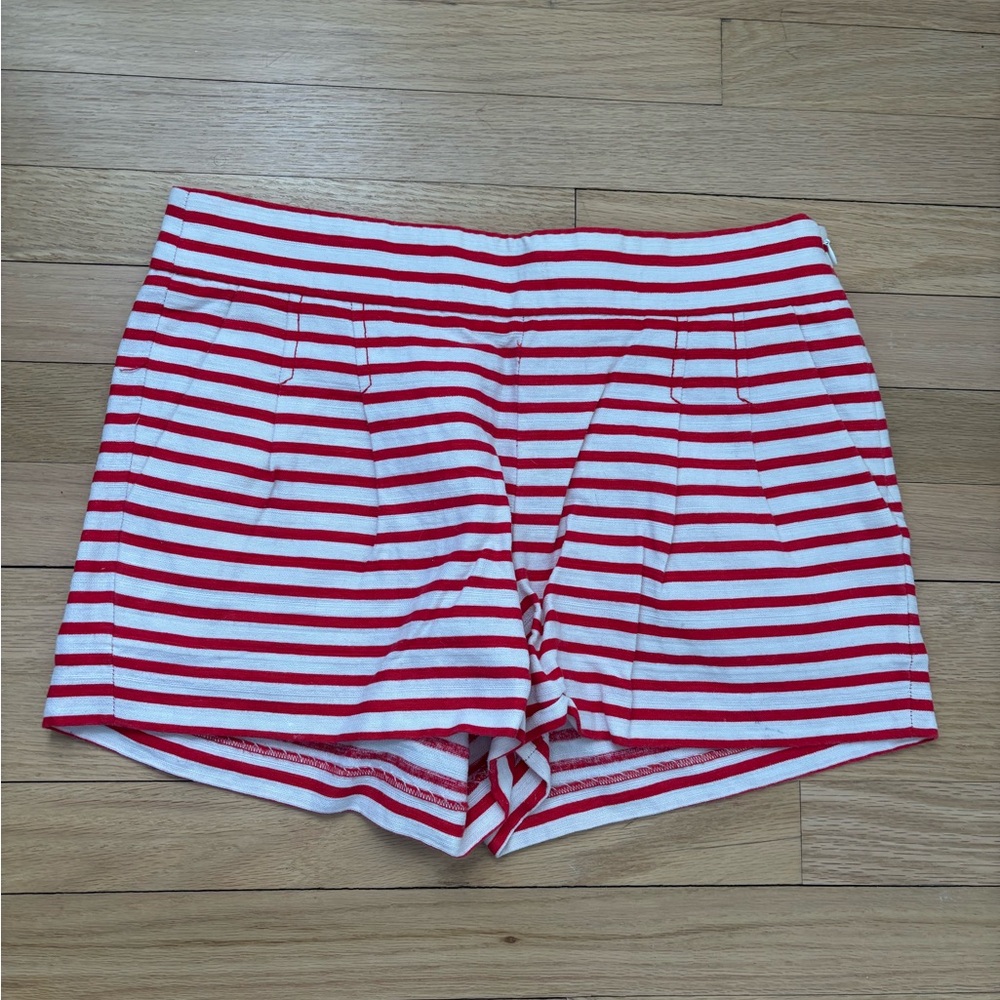 J. Crew Red and White Striped shorts